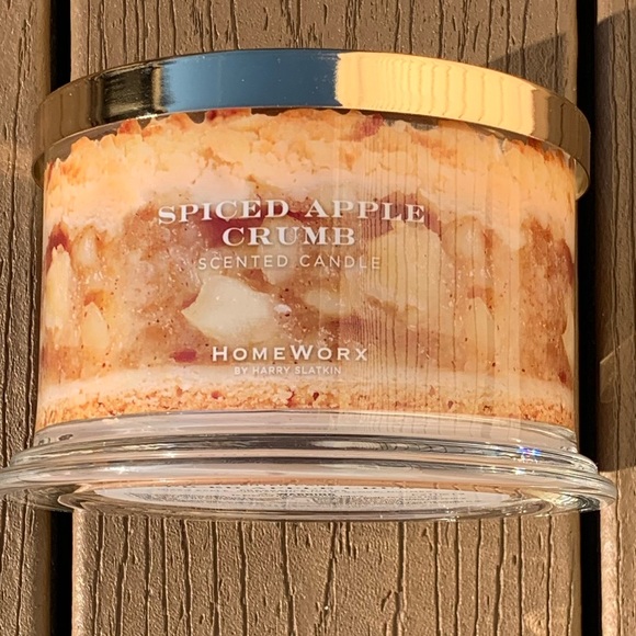 🆕HARRY SLATKIN HOMEWORX “SPICED APPLE CRUMB” 18oz CANDLE 4-WICK NWT!!! - Picture 1 of 5